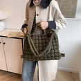 thumbnail image 4 of Bolso Hombro Acolchado Plisado Burbujas Popular Mochila Escolar Acolchada Gran Capacidad para Estudiantes F () Verde, 4 of 9