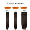 thumbnail image 4 of SHCKE Clip in Hair Extensions 24" Straight Hair Extension 3Pcs Medium Brown Clip On Hair Extensions Heat Resistant Synthetic Fiber Hair Pieces for Women, 4 of 5
