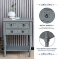 thumbnail image 2 of Entryway Table with Storage, Rustic Small Console Table w/ 3 Drawers & Open Bottom Shelf, Skinny Wood Console Table, Narrow Sofa Side Table for Living Room, Foyer, Entry Table, Vendee Gray, 2 of 6