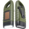 thumbnail image 1 of Lampe de Poche Solaire Lot de 2 Torche Led Solaire & Lampe de Poche à Manivelle Rechargeable pour Activité Extérieure d'Urgence - Vert [Classe Énergétique A], 1 of 5
