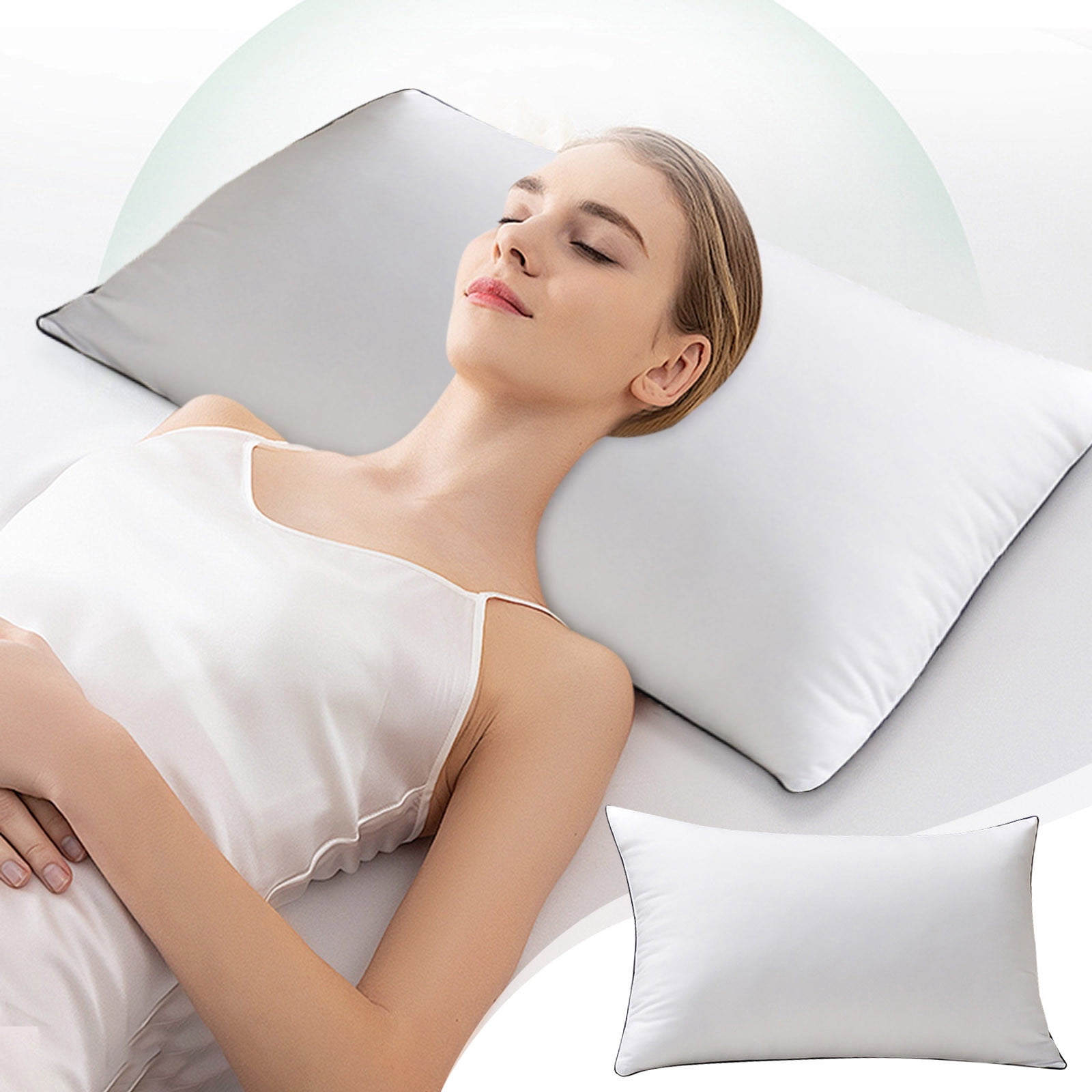 Vfedsrsge Pillow Inserts Soft Breathable Long Body Pillow Inserts for Home and Hotel,19x29in