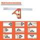 thumbnail image 5 of Escuadra combinada - Regla multifunción ajustable de 300 mm - Herramienta transportadora de 12 pulgadas con nivel de burbuja y práctico tirador de cable - Escuadra ajustable de 45/90 grados para dise JAMW Sencillez, 5 of 5