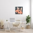 thumbnail image 2 of Stupell Industries Tropical Pop Pink Lilies Dark Neutral Floral Branches Botanical & Floral Painting White Framed Art Print Wall Art, 24 x 24, 2 of 7