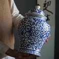 thumbnail image 4 of Chinese Ceramic Ginger Jar Asian Decor Traditional Multi Purpose Style A, 4 of 6
