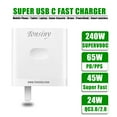 thumbnail image 2 of For Oneplus 15 13 charger Supervooc 240w for Realme oppo travel adapter PD 65W for iPhone 17 16 15 Macbook Lenovo laptop wall charger block for Samsung Super fast charger 45W type c add cable 1m, 2 of 11