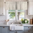 thumbnail image 2 of Grey Striped Farmhouse Short Window Curtain Valances, Beige Geometric Modern Minimalist Rod Pocket Kitchen Valances for Living Room Bedroom Bathroom Cafe 60" x 18", 2 of 8