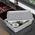 thumbnail image 6 of Farmoon 12-Packs 13 L Commercial Bus Tubs with Lids, Plastic Restaurant Bus Box, Grey, 6 of 7