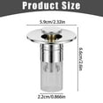 thumbnail image 2 of 1Pc Bathroom Sink Drain Strainer Water Filter,Anti-Clogging Drain Filter Hair Catcher,Pop Up Sink Drain Filter with Removable Stainless Steel Filter Basket for Bathroom Sink Stopper Replacement, 2 of 2