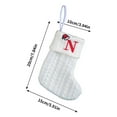 thumbnail image 4 of Msgweeeg Knit Stockings Christmas Mini Ornaments for Small Tree Christmas Decorations Children's Knitted White Embroidered Letter Christmas Socks Christmas Day Decoration, 4 of 6