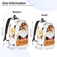 thumbnail image 2 of Disketp Autumn Gnomes Mochila de Lona Estampada, Mochila Escolar de Viaje Ligera para Estudiantes y Portátil-Small, 2 of 5