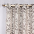 thumbnail image 4 of Superior Blackout Leaves Curtains Set of 2, Light Filtering Grommet Curtain Panel Set, Espresso, 46"W x 84"L, 4 of 11