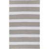 9' x 13' Nautical Highlife Heather Gray and White Shed-Free Area Throw Rug