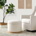 thumbnail image 2 of Namesake Naka Modern Fabric Storage Ottoman in Performance Cream, 2 of 12