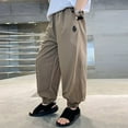 thumbnail image 3 of breaise Boys Quick Dry Jogger Pants Summer Ice Silk Jogger Sweatpants Loose Workout Cargo Pants Pull on Elastic Waist Parachute Pant, 3 of 7