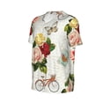 thumbnail image 6 of Fotbe Vintage Bike Flower Butterfly Baseball Jersey Shirt for Men and Women, Casual Short Sleeves Button Down T-Shirt-3X-Large, 6 of 9