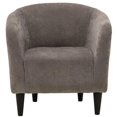 thumbnail image 2 of Pemberly Row Traditional Polyester Fabric & EPS Curved Tub Chair in Gray, 2 of 4