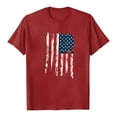 thumbnail image 4 of ORT American Flag Shirt Women Patriotic T-Shirt 4th of July Independence Day T Shirts Star Stripes Patriotic Shirts Top(Z3-Red,3XL), 4 of 5