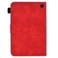 thumbnail image 7 of Smart Tablet Case for Amazon Kindle Fire 7" 12th Gen 2022 Book Style Flip Folio Cover, Flower Pattern Luxury PU Leather Kickstand Magnetic Clasp Auto Sleep/Wake Shockproof Case, Red, 7 of 7