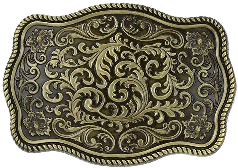 Novelty Classic Rectangle Celtic Pattern Belt Buckle Western Cowboy Rodeo 