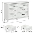 thumbnail image 1 of BeesClover Commode Rustique Moderne à 6 Tiroirs, Armoire de Rangement Grand pour Chambre, Salon Ou Couloir, MDF Robuste avec Design de Tiroir Unique, 1 of 7