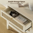 thumbnail image 3 of Surmoby Boho 3-Drawer Nightstand Set of 2 - Extra Wide Storage Night Stand with Gold Handles Large&Tall Bed Side Table for Bedroom Living Room Enterway,Cream White, 3 of 11