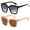 Black, Beige, variant on OWL Vintage Oversized Sunglasses for Men & Women -Top Horned Rim Eyewear
