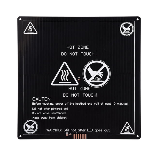 Placa calefactora de aluminio de 12 V y 220 x 220 mm para impresora 3D