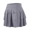 thumbnail image 7 of QHFBli Womens Silky Satin Mini Short Skirt Adjustable Self Tie High Waist Flowy Casual Short Skater Skirt, 7 of 7