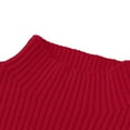 thumbnail image 4 of XIMIN Kid Girls Ribbed Knit Sweater Comfy Loose Knitted Pullover Tops Long Sleeve Color Block Turtleneck Fleece Splicing Fall Winter Warm Shirts, 4 of 4