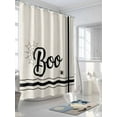 thumbnail image 3 of Fsddascl BOO Halloween Shower Curtain Set - Long 72" x 84" Washable Bathtub Curtain with 12 Hooks, Striped Horror Spi-der Web Beige Waterproof Fabric Stall Shower Curtains for Bathroom/Bathtub Décor, 3 of 6
