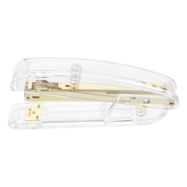 Miangastore Plastic Stapler Transparent Stapler Students Stapler Hand Stapler Clear Stapler Home Office Stapler