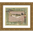 thumbnail image 1 of Phillips, Anita 32x26 Gold Ornate Wood Framed with Double Matting Museum Art Print Titled - Large Mouth Bass, 1 of 4