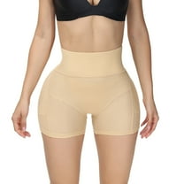 Defitshape Women's Shapewear Shorts Butt Lifter Padded Underwear Mesh High Waisted Tummy Control Body Shaper Panties Hip Dip Hip Enhancer Nude1 4-6