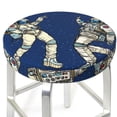 thumbnail image 3 of Haiem Disco party Astronaut Dancing Cushion Round Bar Chair Seat Cover Bar Chair Cushion Covers Elastic Washable Bar Chair Cover,Protects from Scratches and Stains-14 inch, 3 of 7