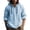 Blue, variant on Men’s Hooded Long Sleeve Cotton Linen Shirt Solid Color Casual Spring Autumn Top