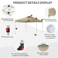 thumbnail image 7 of CROWN SHADES 12x12 Pop Up Canopy Outside Canopy Patented One Push Setup Tent Canopy Sun Shade Beige, 7 of 7