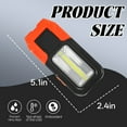 thumbnail image 3 of HIBIBUD Orange COB Folding Work Light, EDC Flashlight for Tactical, Camping and Auto Repair, 3 of 7