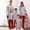 Pink, variant on Onlypjs Matching Family Christmas Pajamas for Men, Women and Couples– Colorful Santa & Ornament Print Tops with Red Plaid Pants
