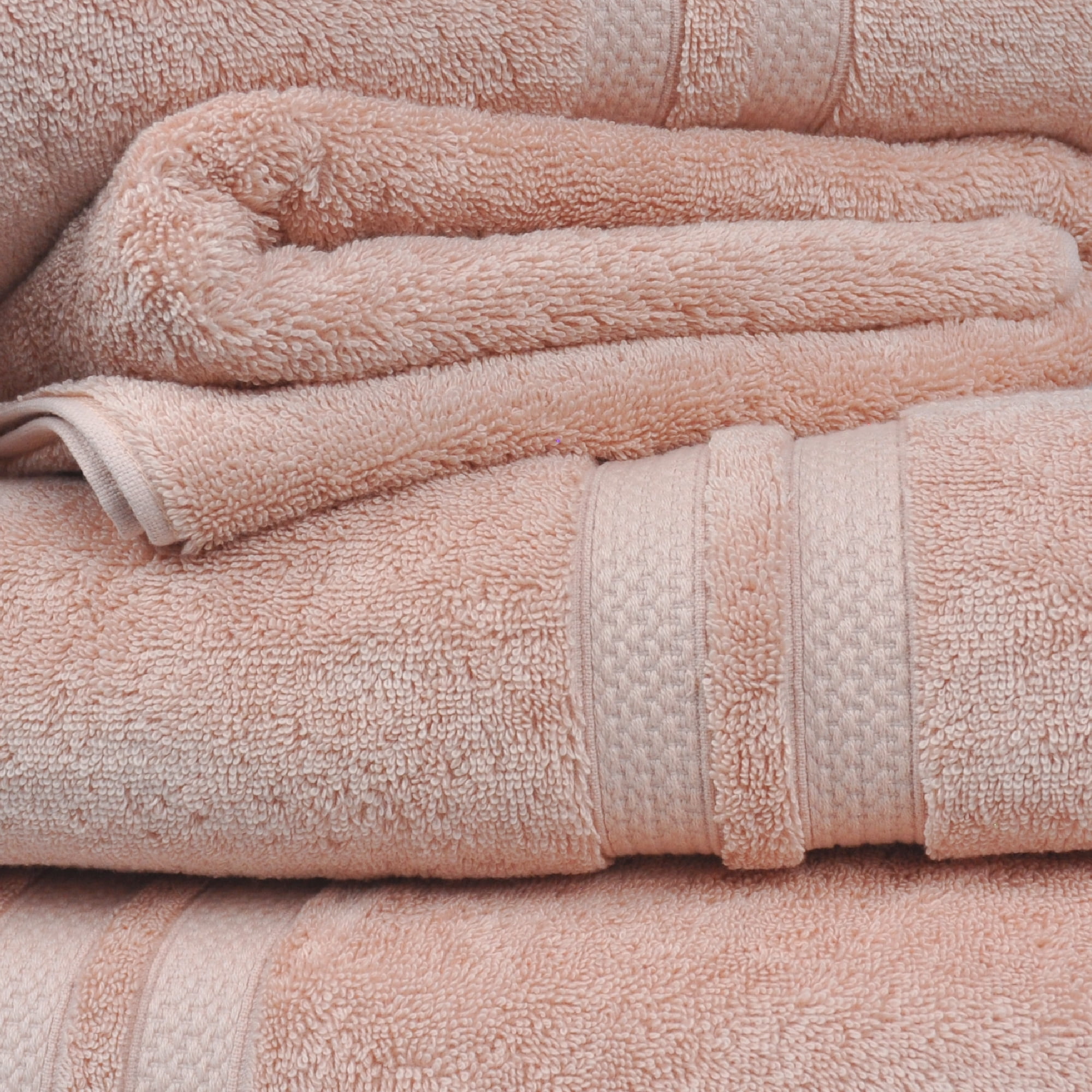 Thick Dusty Pink Bath Towels. Egyptian Cotton Bathroom Towels. 