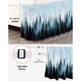 thumbnail image 3 of Forest Turquoise Bed Skirt Cal King Size,Retro Trees Silhouette Landscape Wrap Around Bed Skirting with Adjustable Elastic Strap,Dust Ruffled Pleated Bedskirts 18 Inch Drop for Bedroom Cal King Beds, 3 of 9