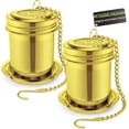 thumbnail image 1 of House Again 2 Pack Tea Infuser, Extra Fine Mesh Tea Infusers for Loose Tea, 18/8 Stainless Steel Tea Strainer with Extended Chain Hook, Tea Steeper for Brew Tea, Spices & Seasonings-Gold, 1 of 7