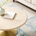 thumbnail image 4 of Modway Lippa 36" Round Modern Wood Coffee Table in Brown and Gold, 4 of 9