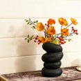 thumbnail image 1 of 北欧塑料花瓶客厅耐摔仿真花瓶摆件创意简约小清新插花瓶 黑色, 1 of 8