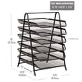thumbnail image 4 of Mind Reader 6-Tier Paper Tray, Desktop Organizer, File Storage, Office, Metal Mesh, Black, 4 of 7