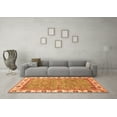 thumbnail image 3 of Ahgly Company Indoor Square Oriental Orange Traditional Area Rugs, 7' Square, 3 of 4
