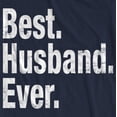 thumbnail image 2 of Mens Best Husband Ever T Shirt Funny Tee Gift for Groom Cool Humor Navy 2XL, 2 of 3