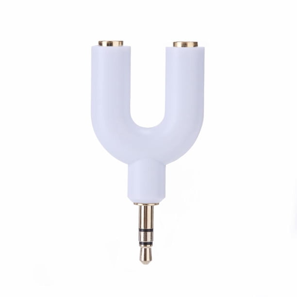 Adaptador de extensión de 3,5 mm 1 a 2 Divisor de audio para auriculares Blanco FLhrweasw Nuevo