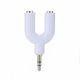 thumbnail image 1 of Adaptador de extensión de 3,5 mm 1 a 2 Divisor de audio para auriculares Blanco FLhrweasw Nuevo, 1 of 5