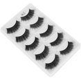 thumbnail image 4 of Pestañas postizas gruesas, 5 pares de pestañas postizas gruesas, densas y rizadas, pestañas postizas largas, tecnología innovadora, 4 of 8