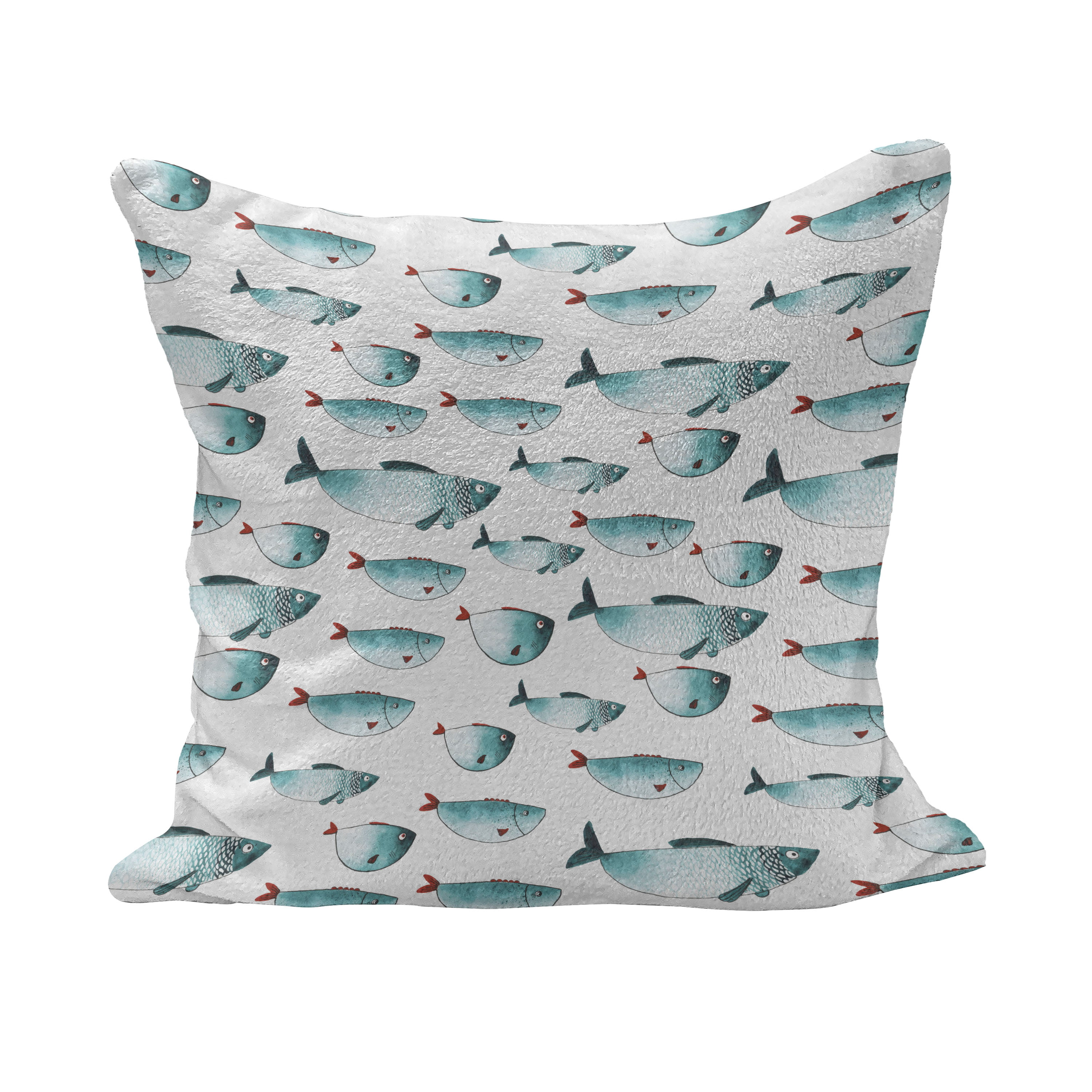 Animal Cute Designs Just A Boy Who Loves Koi Fish Throw Pillow 16x16 Multicolor